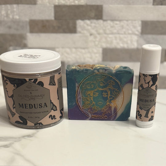 Medusa 3 Pack | Soap, Sugar Scrub, and Solid Lotion